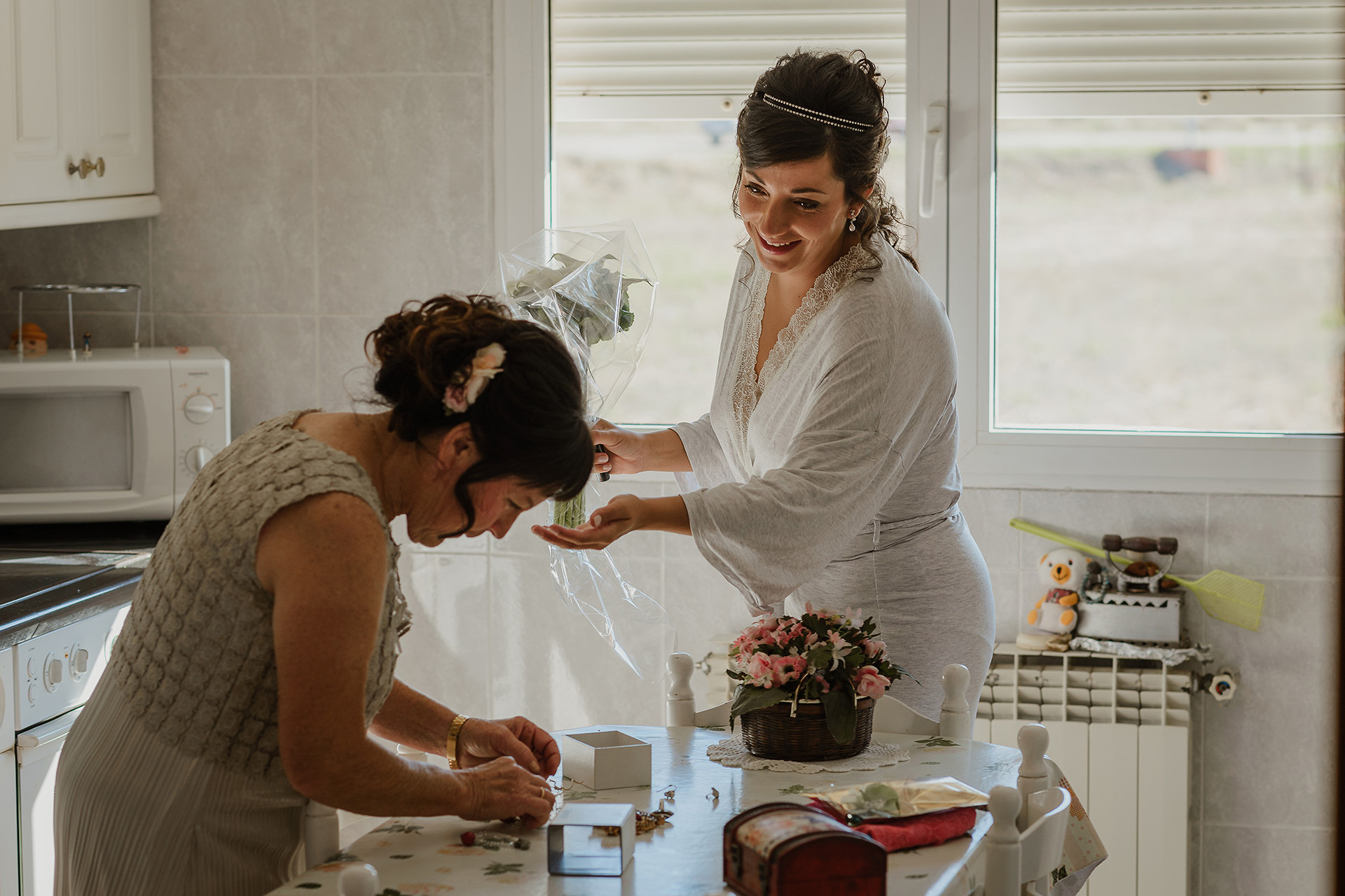 Preparativos de la novia
