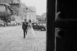 Llegada de la novia, fotógrafo de boda en Valladolid