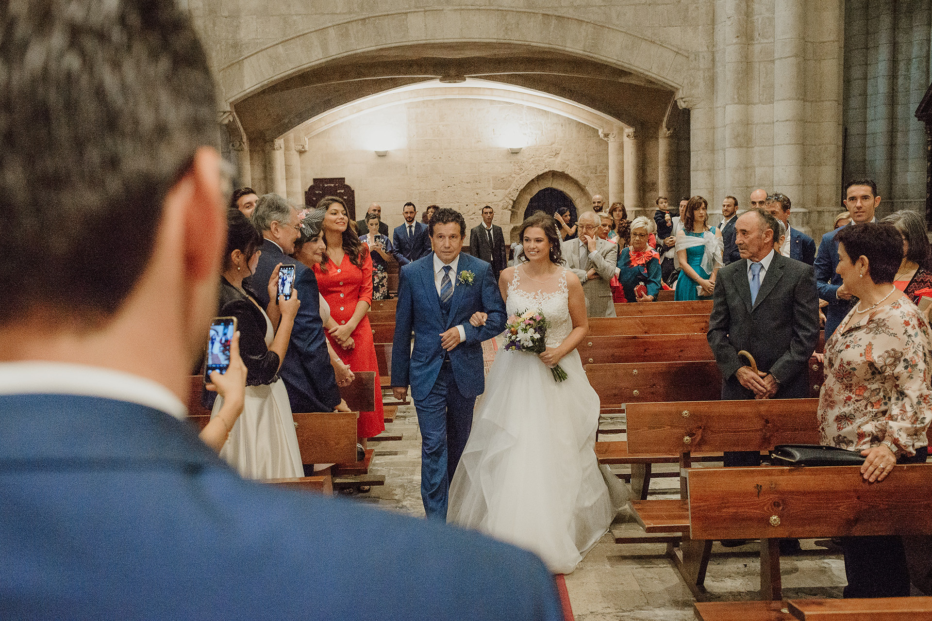 Llegada de la novia, fotógrafo de boda en Valladolid